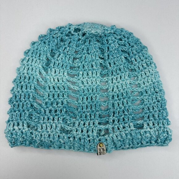 Handmade New Slouchy Snoody JAS Big Twist in Ocean Splash Knit Beanie - Large‎ - Picture 5 of 11